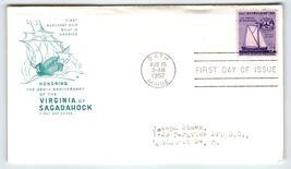 Scott #1075 1957 Virginia of Sagadahock Shipbuilding First Day Cover FDC - $8.09