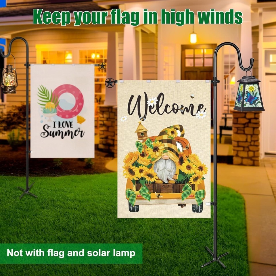 Heavy-Duty Alloy Steel Garden Flag Holder - Stylish 2-Pack with Easy Setup Item image 6