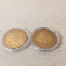 2 Oktoberfest 2 Dollars Kitchener-Waterloo Gold Toned Coins In Cases Souvenier - £11.83 GBP