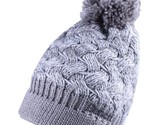 Bench Acrylic Grey White Alanna Peaked Bobble Pom Knit Beanie Winter Hat... - $24.07