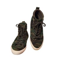 Polo Ralph Lauren Suede Sneakers Mens Size 12 Gaven Camoflauge  High Top Casual  - $22.76