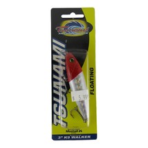 Tsunami Floating 3&quot; K9 Walker Saltwater Fishing Lure Red Head White - $11.18