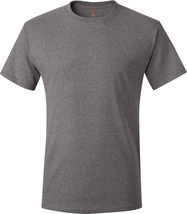 Tagless T&#39;s In Charcoal Heather Size Small Hanes Premium - £15.71 GBP