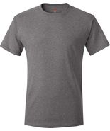 Tagless T&#39;s In Charcoal Heather Size Small Hanes Premium - £15.73 GBP