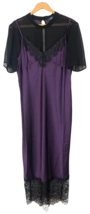 Era by ModCloth Slipping Away Midi Dress Size 14 Purple Black Lace Romantic - £43.95 GBP
