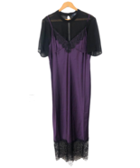 Era by ModCloth Slipping Away Midi Dress Size 14 Purple Black Lace Romantic - £42.30 GBP