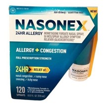 24HR Allergy + Congestion Nasal Spray Non Drowsy 120 sprays New Expires 03-24 - £10.47 GBP