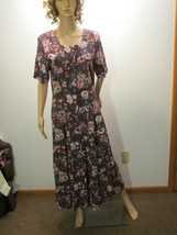 Maggie Lawrence Vintage 1980s A-Line Princess Seams Floral Modest Dress Sz M - £31.38 GBP