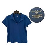 North Crest Women’s XL Polo Shirt Blue Collared Top Casual - $268.74 MXN