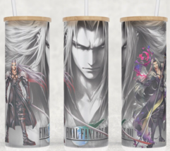 Frosted Glass Final Fantasy 7 Sephiroth One Winged Angel Cup Mug Tumbler 25oz - £15.85 GBP
