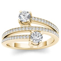 Authenticity Guarantee 
14K Yellow Gold 1/2ct TDW Diamond Two-Stone Ring - £746.31 GBP