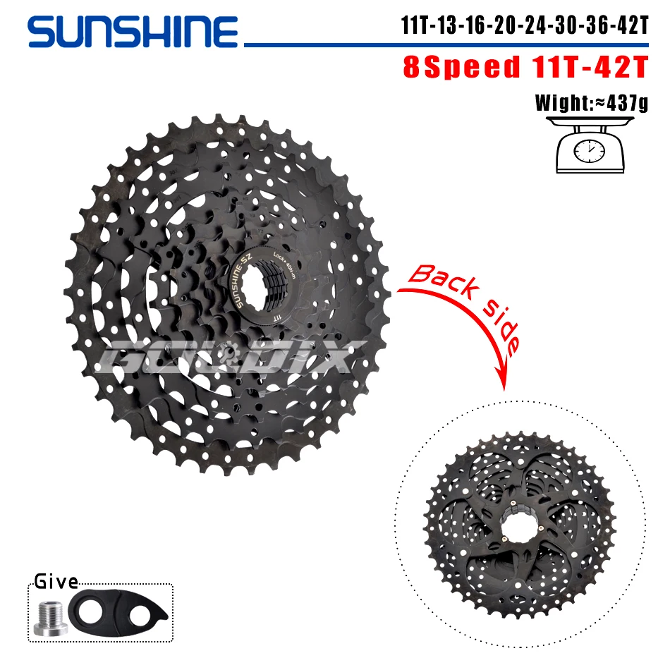 SHINE New Black K7 8v 9v 10v 11v 12v HG cette Bicycle Spet Bike Speed flywheel M - £120.80 GBP
