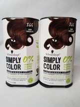 2 Schwarzkopf Simply Color Permanent Hair Color / Dye 3.65 Dark Chocolate HP1 - $16.82