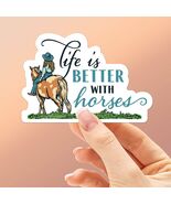 Life is Better with Horses Sticker - Cute Cowgirl Decal - $72.64 MXN