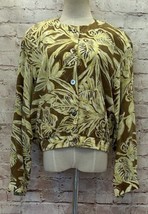 Liz Claiborne Jacket Womens 8 Bomber Silk Vintage Brown Tropical - £30.66 GBP
