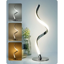 Modern Spiral Bedside Lamp - 3 Colors Touch Control Led Table Lamp, Stepless Dim - £38.10 GBP