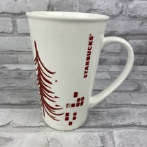 Starbucks Christmas Tree Red White Checked 17.8 oz Tall Mug 2014 Holiday  - $18.04