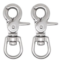2 Pcs Trigger Snaps Swivel Hooks 2 3/5&quot;, Heavy Duty 316 Stainless Steel ... - $29.29 CAD