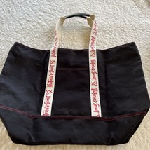 NEW Victoria’s Secret Womens Black Beige Red Embroidered Large Canvas To... - $24.50