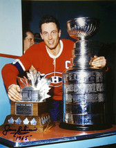 Jean Beliveau Signed 8x10 Photo (Stanley Cup) - Montreal Canadiens - £70.77 GBP