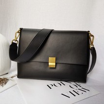 Brown Women Bags Trendy Temperament Simple Shoulder Bag Leather Crossbody Bag Co - £95.47 GBP