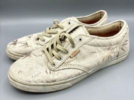 VANS Canvas Sneakers Tropical Palm Metallic Beige Women’s 8.5 - $259.27 MXN