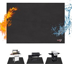 Under Grill Mat, 65X42 Inches, Docsafe 4 Layers Fire Pit Mat, Fireproof, Black. - £37.00 GBP