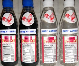 4 X Mixed Danncy Pure Mexican Vanilla Extract 12oz Ea Plastic Bottles Mexico - $22.72