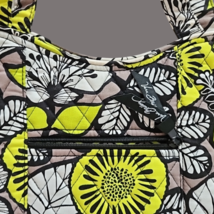 Vera Bradley Curvy Tote Citron Black Citrus White Gray image 4