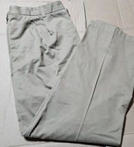 Duluth Trading Co. Pants Mens 44x32 Beige Khaki Pleated Chino Casual Slacks - $17.95