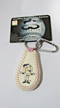 MLB New York Mets Mr. Met White Leather Seamed Keychain w/Carabiner by G... - £19.01 GBP