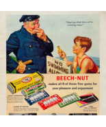 1938 Beech Nut Chewing Gum Advertisement Police Officer Beach No Swimmin... - $55.73 CAD