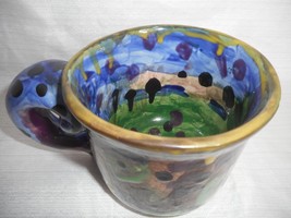 Hands On Art Studio Fish Creek Wi Abstract Artistic Hand Thrown Coffee M... - £19.97 GBP