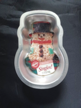 Wilton Singles Snowman Cake Pan for Christmas / Winter Cookies Brownies Cakes - £6.86 GBP