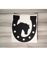 Matte black horseshoe car decal 5 inches tall 4.63 inches wide - €5,14 EUR