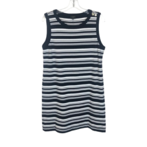 NWT Womens Size Medium Talbots Navy Blue White Nautical Stripe Sheath Mini Dress - £24.73 GBP