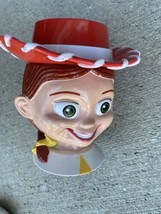 Toy Story JESSIE Mug Disney On Ice Plastic Flip Top Cup w Lid Cowgirl Hat Pixar - £6.28 GBP
