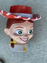 Toy Story JESSIE Mug Disney On Ice Plastic Flip Top Cup w Lid Cowgirl Hat Pixar - £6.21 GBP