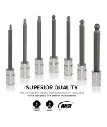 Neiko 7 pc SAE 3/8&quot; Drive Ball End Hex Bit Socket Set Extra Long 1/8&quot; - ... - $47.44 CAD
