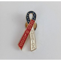 Vintage God Bless America Awareness Ribbon Lapel Hat Pin - £6.49 GBP