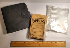 Seed Organizer 2 Ring Binder Book with Inserts and 50 pcs Empty Seed Env... - £17.91 GBP