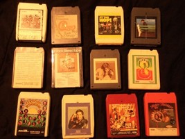 12 Different 8 Track Tapes 60&#39;s-70&#39;s Era - £13.58 GBP