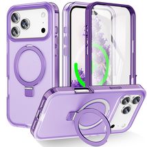 Case for iPhone 17 Air (Color: Purple) Built-in Screen Protector Ring Ha... - $50.00