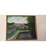 Oil Painting Thatched Cottage Thornton Le Dale Signed by Peter Dickinson - $737.03 CAD