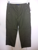 Allison Brittney Ladies 100% Cotton Army Green PANTS-10-NWT-NICE/COMFY - £11.01 GBP