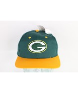NOS Vtg 90s NFL Green Bay Packers Football Snapback Hat Cap Green Cotton... - $44.50