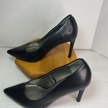 Worthington Womens Ladies Black Pointed Toe Slip On Stiletto Heel Pumps ... - $466.46 MXN