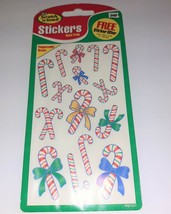 Scratch &amp; Sniff Scented Candy Cane Stickers NEW Peppermint Mello Smello Xmas - £3.87 GBP