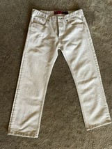  Levi’s 501 Original   Jeans  1980s vintage grey biege  big E  33 x27 - $64.35