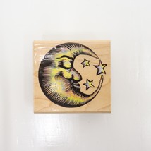 Vtg Rubber Stampede Sleepy Moon A260E Mounted Rubber Stamp - £6.39 GBP